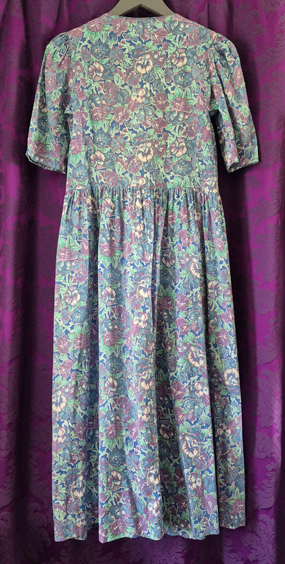 Vintage 1980s Cotton Floral Dress