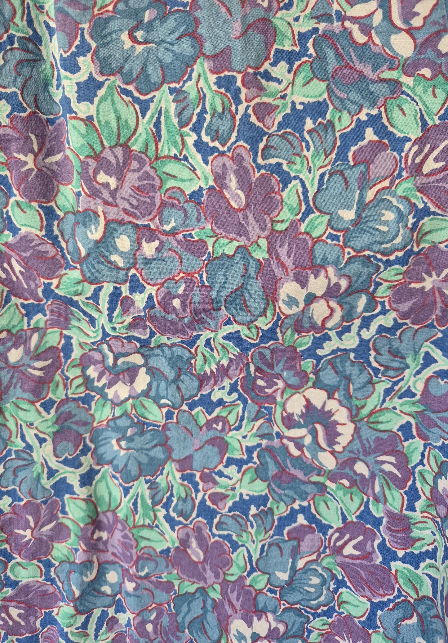 Vintage 1980s Cotton Floral Dress