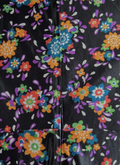 Vintage 1970s Keyhole Neckline Floral Maxi Dress