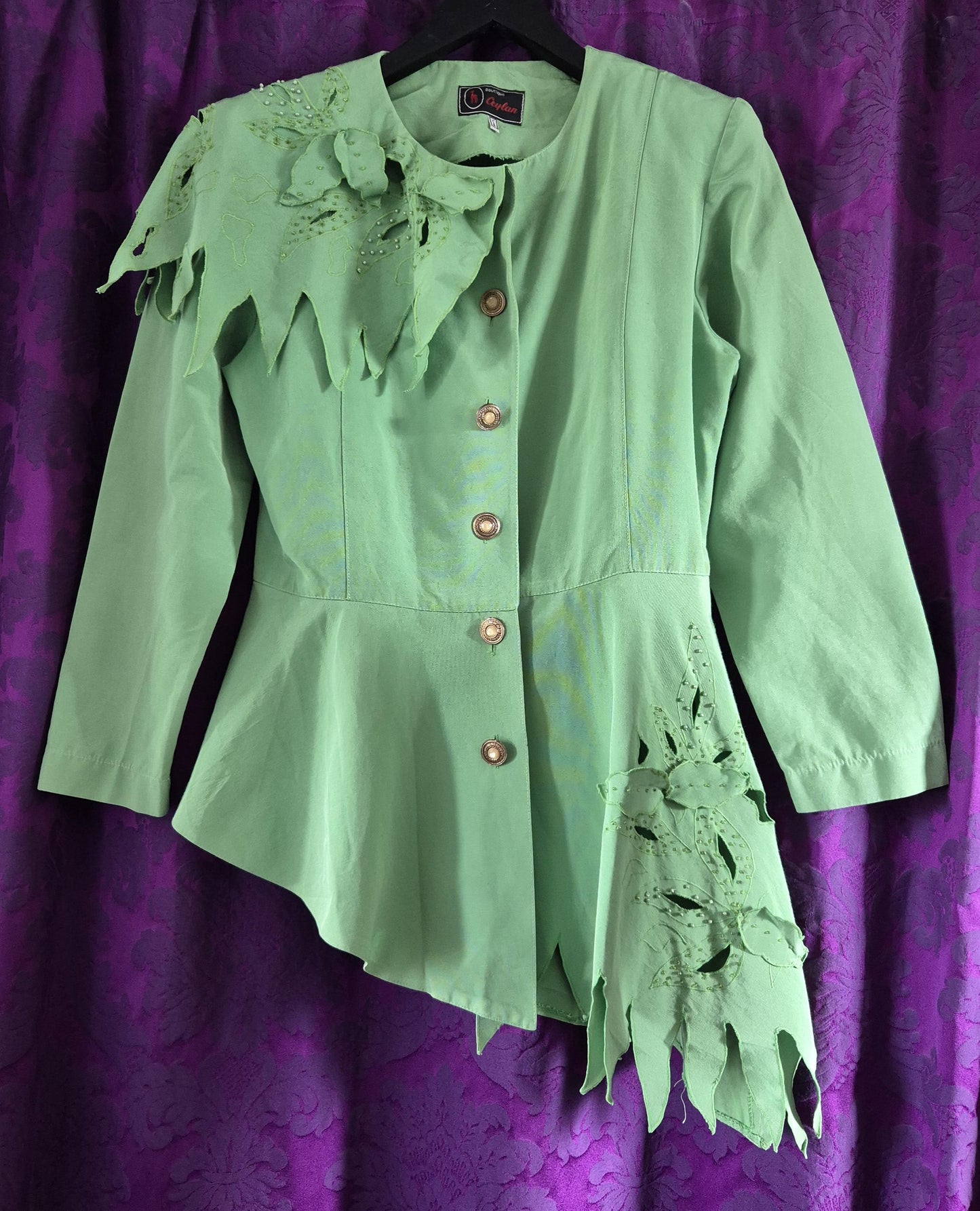 Postmodern Peter Pan Sculptural Detail Jacket