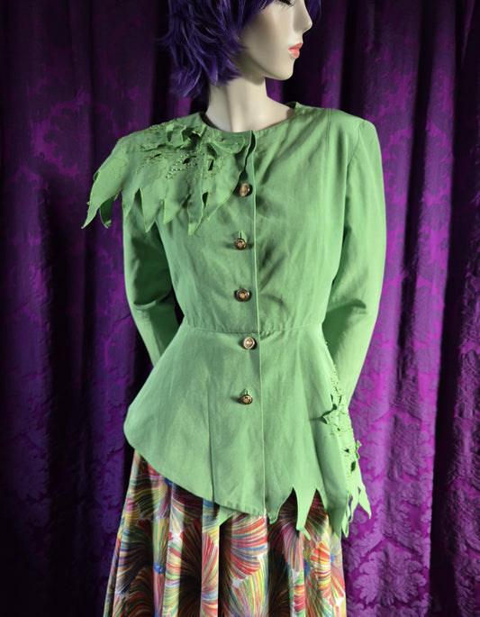 Postmodern Peter Pan Sculptural Detail Jacket