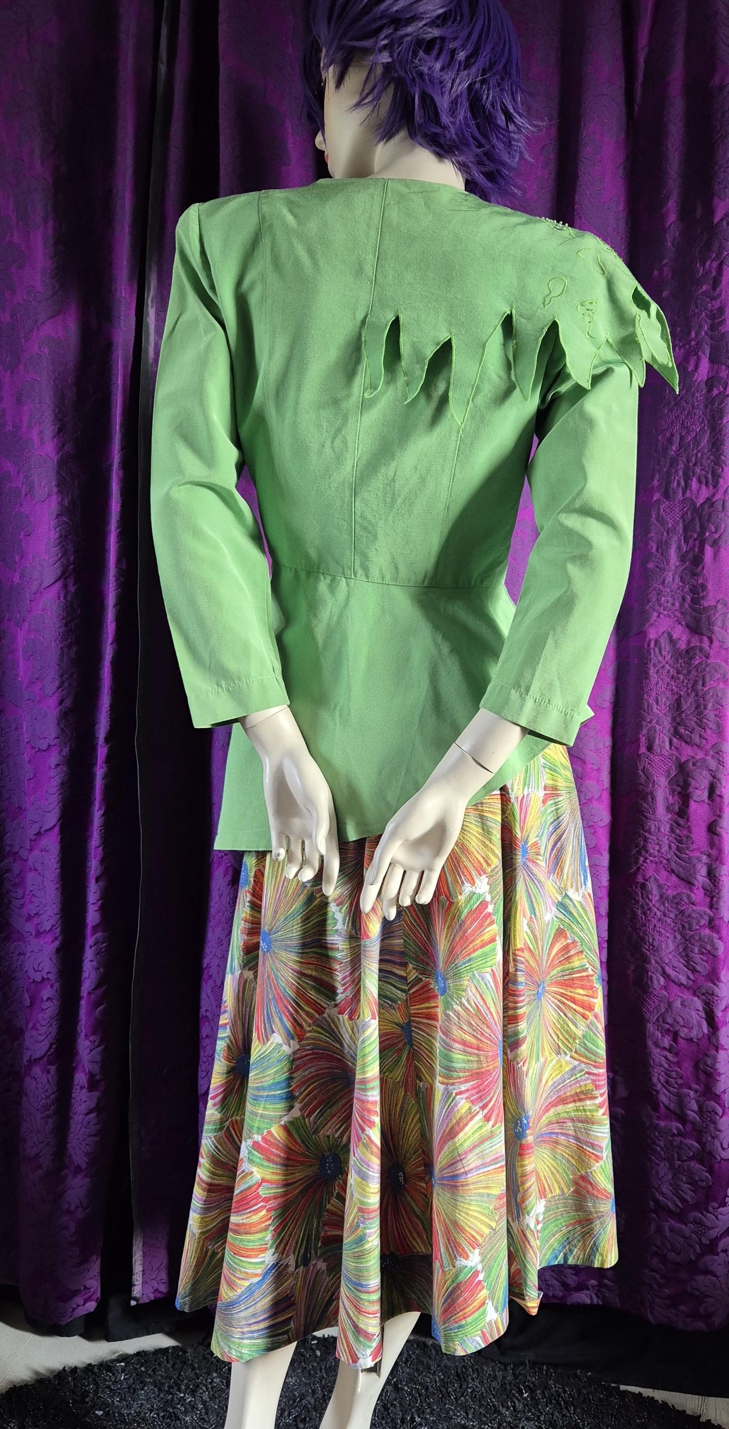 Postmodern Peter Pan Sculptural Detail Jacket