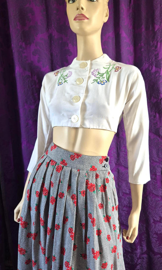 Vintage 1950s Embroidered Bolero by Betty Barclay