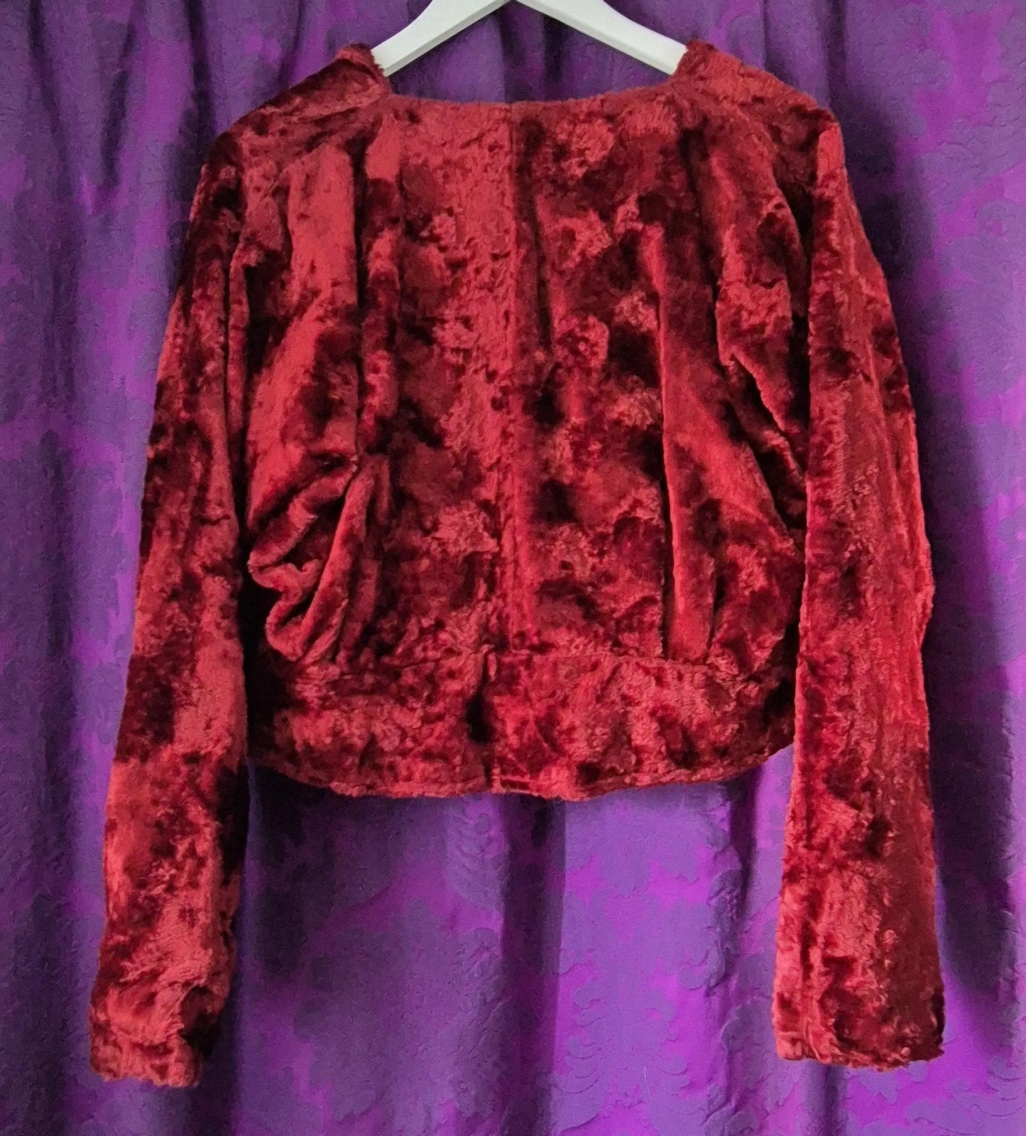 Vintage 1960s Red Plush Velvet Jacket