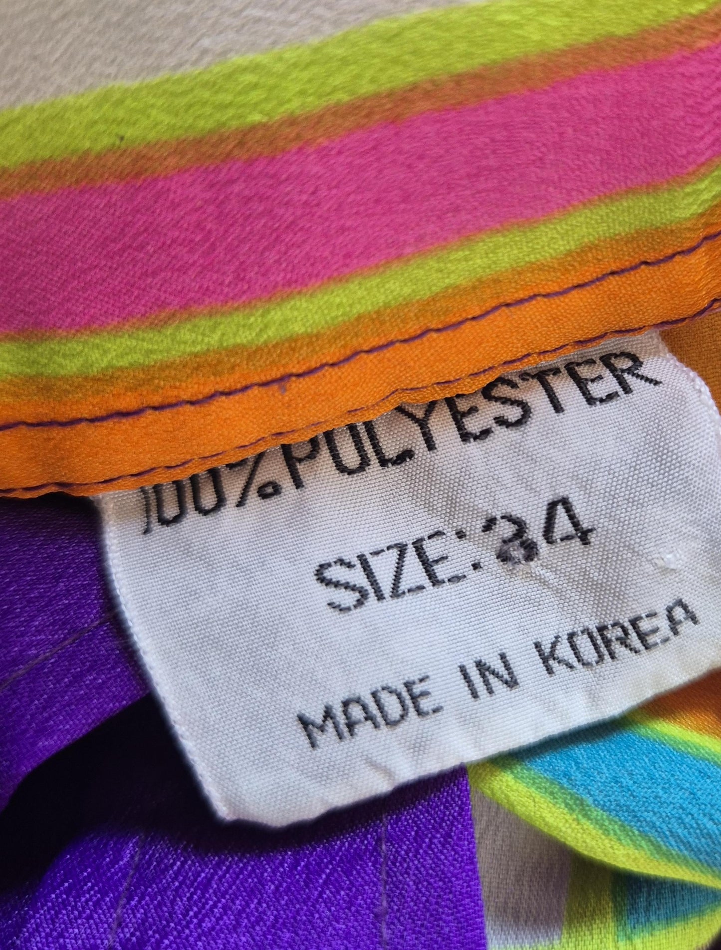 Vintage 1970s Psychedelic Geometric Print Shirt