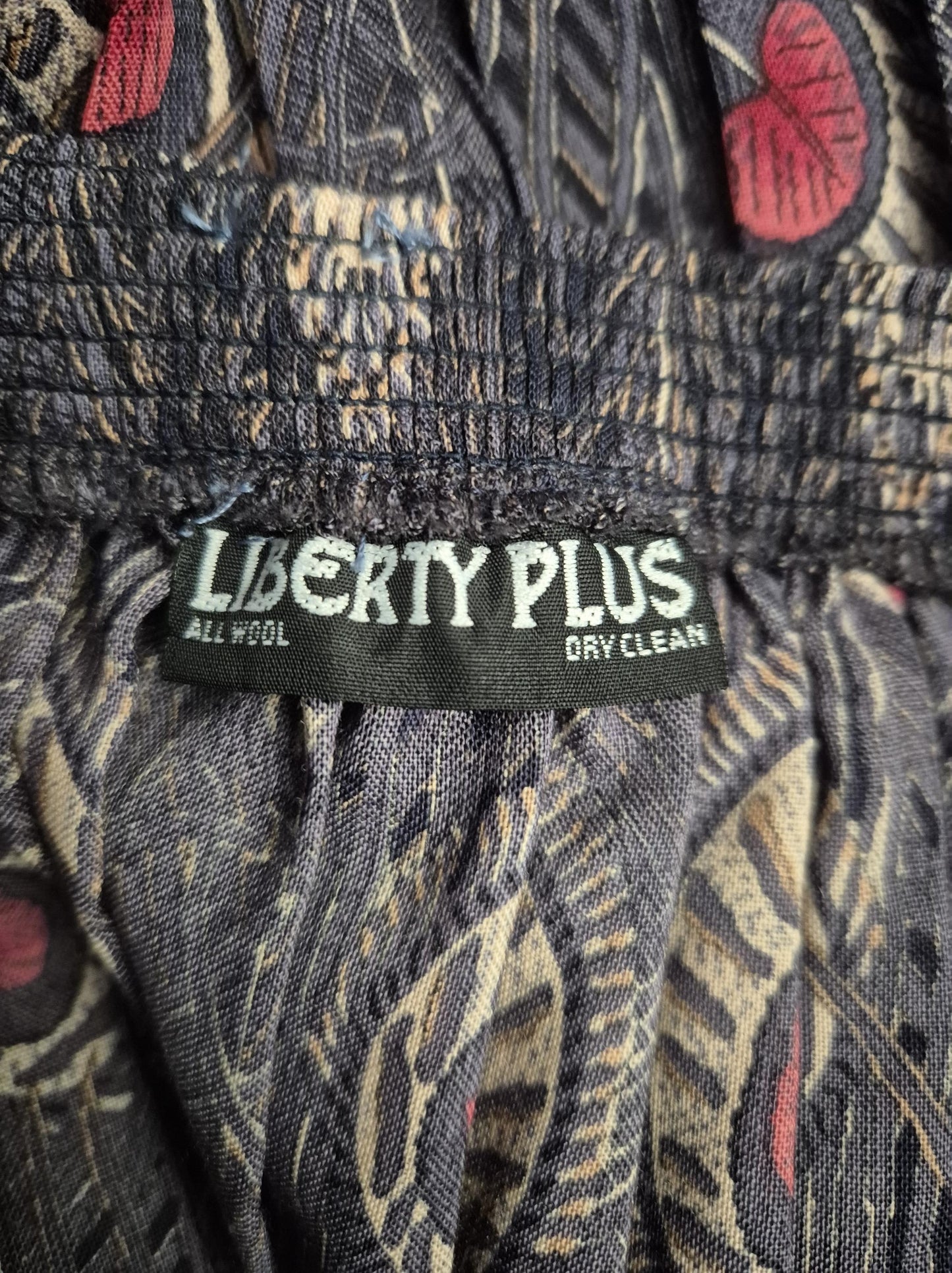 Liberty of London Hera Peacock Wool Pleated Skirt