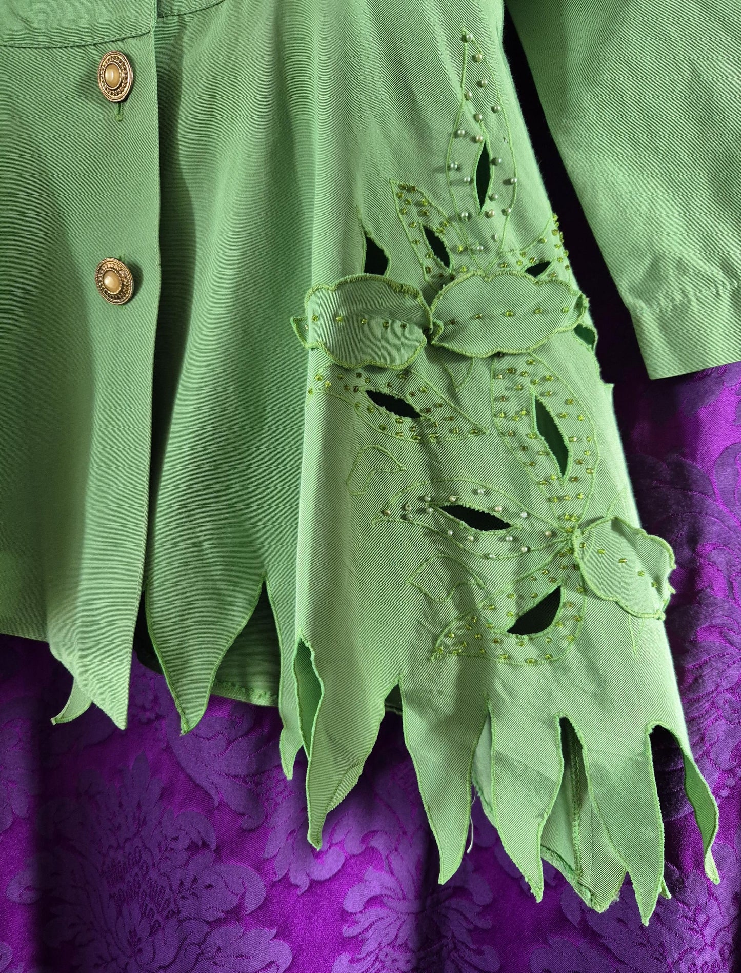 Postmodern Peter Pan Sculptural Detail Jacket