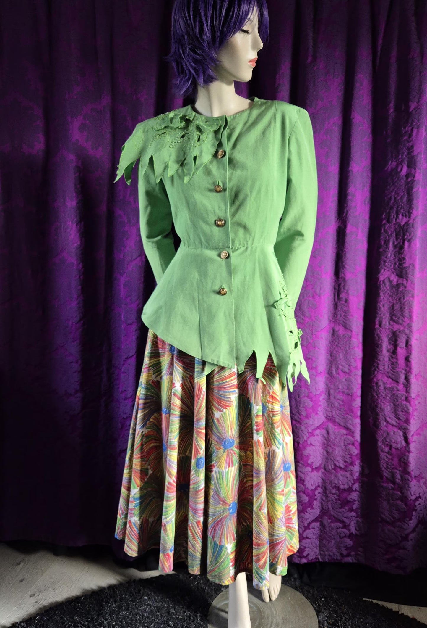 Postmodern Peter Pan Sculptural Detail Jacket