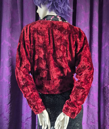 Vintage 1960s Red Plush Velvet Jacket