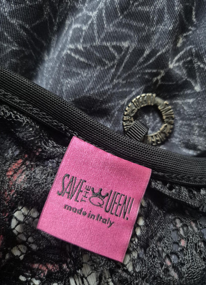 Save The Queen Floral and Geometric Print Dress & Lace Bolero