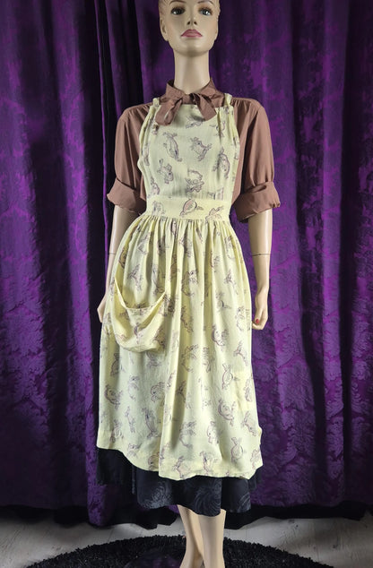 Make Do And Mend Full Apron with Musical Instruments Print