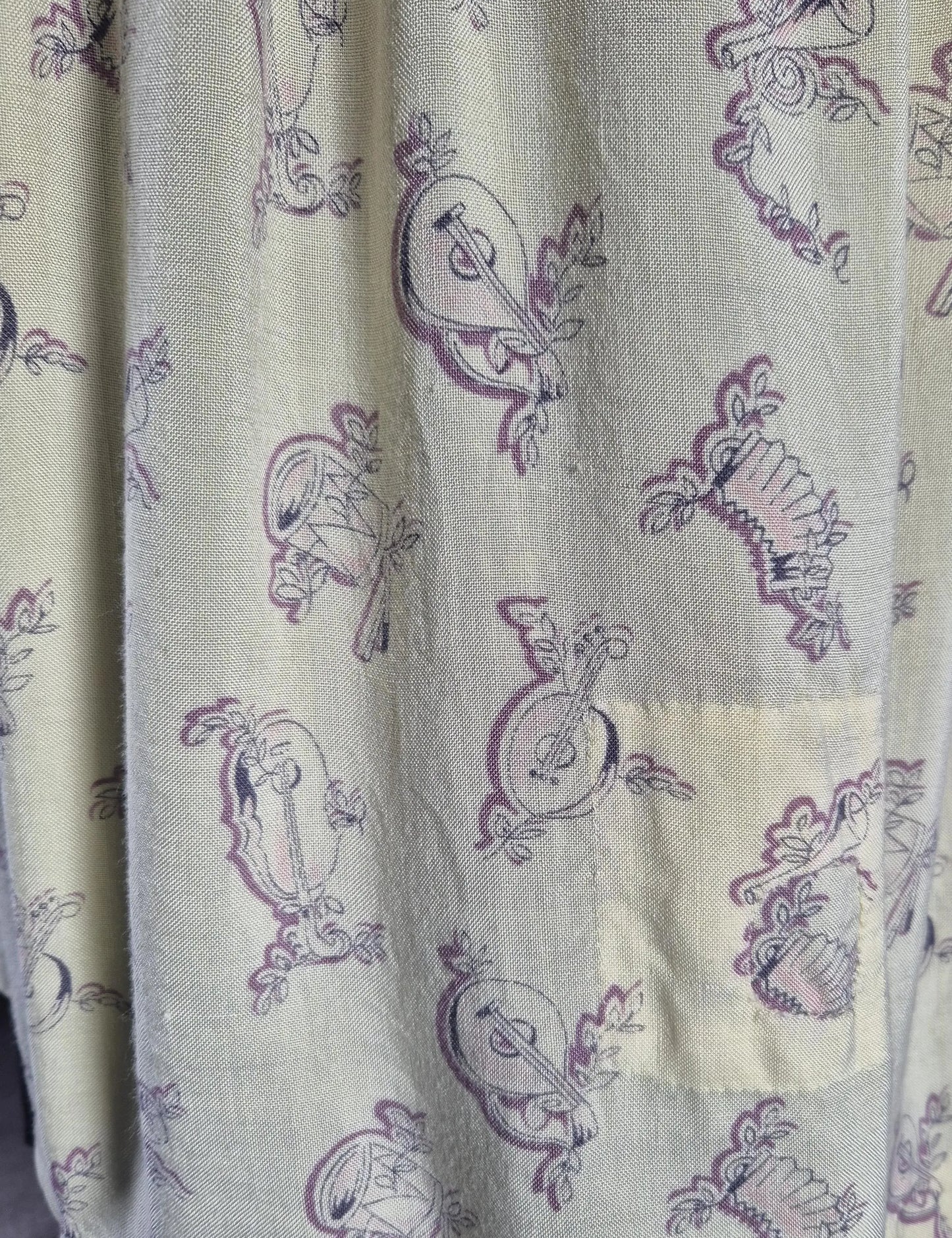 Make Do And Mend Full Apron with Musical Instruments Print