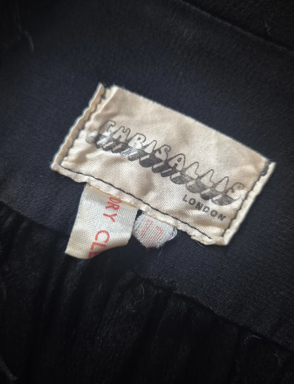 Vintage 1970s Chrisallis London jacquard blouse with statement lucite buttons