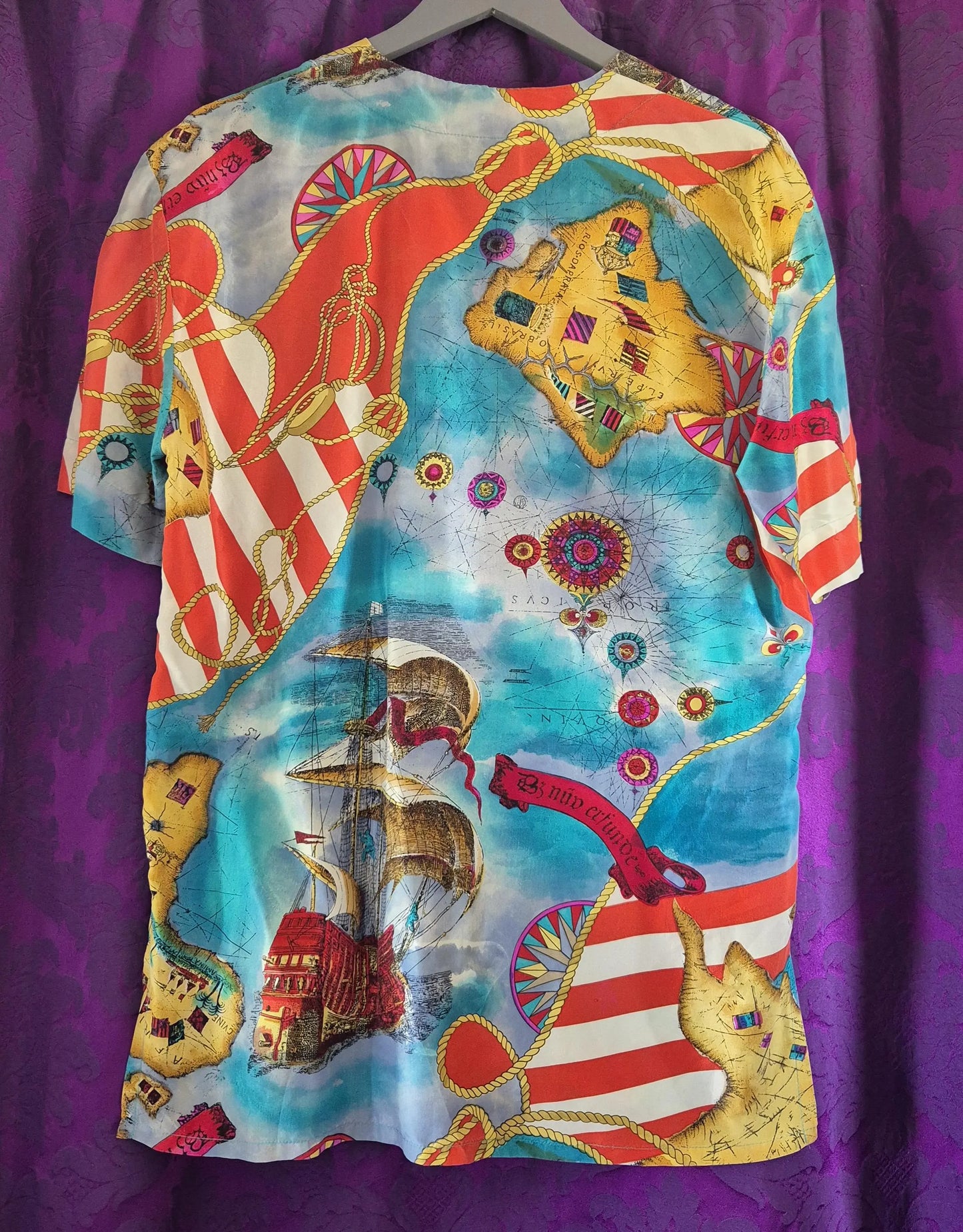 Silk Nautical Print Blouse by Betty Barclay