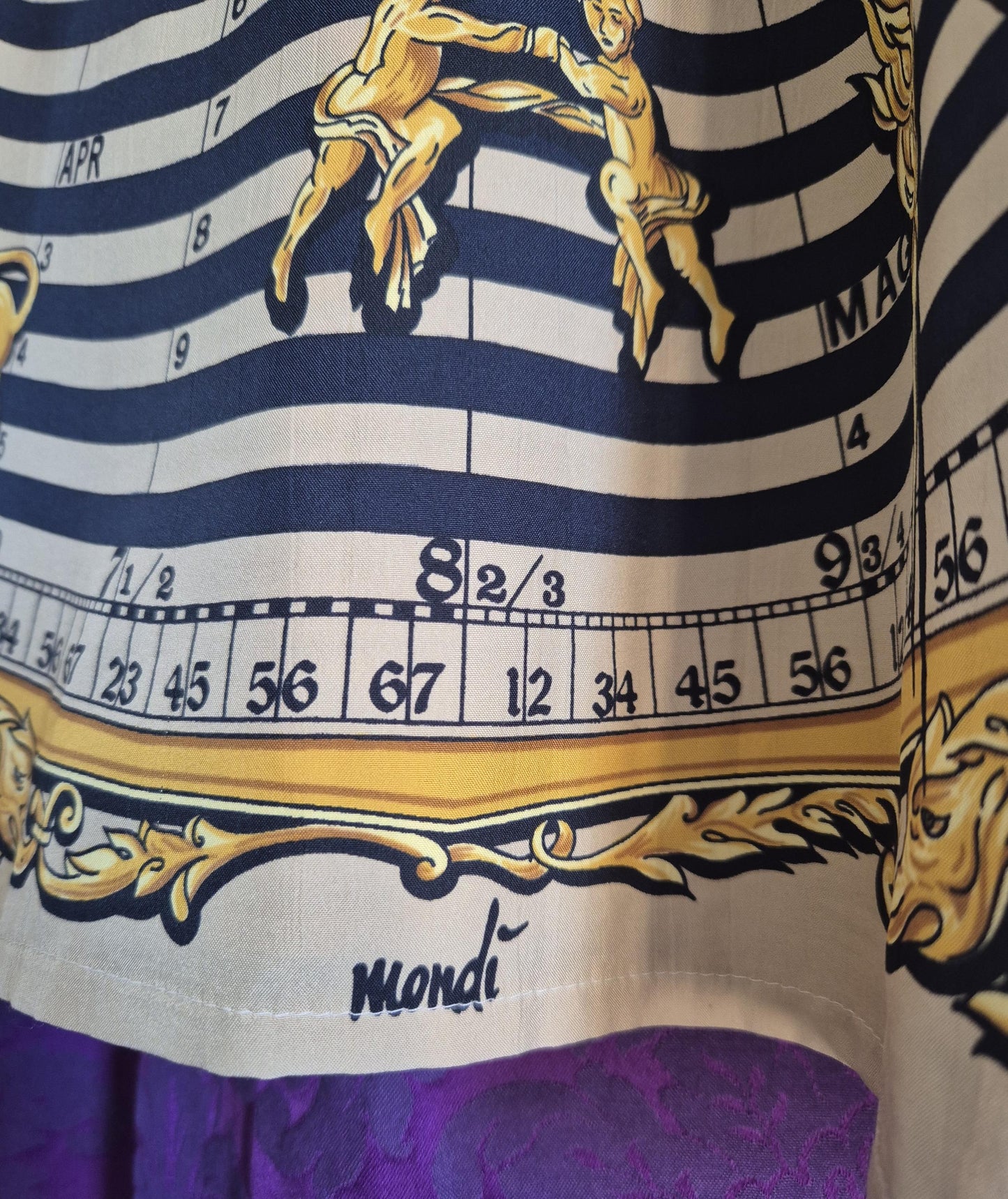 Vintage 1990s MONDI Celestial Sun Astronomical Zodiac Print Blouse