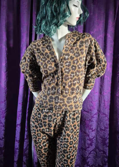 Leopard Lurex Knit Co-Ord