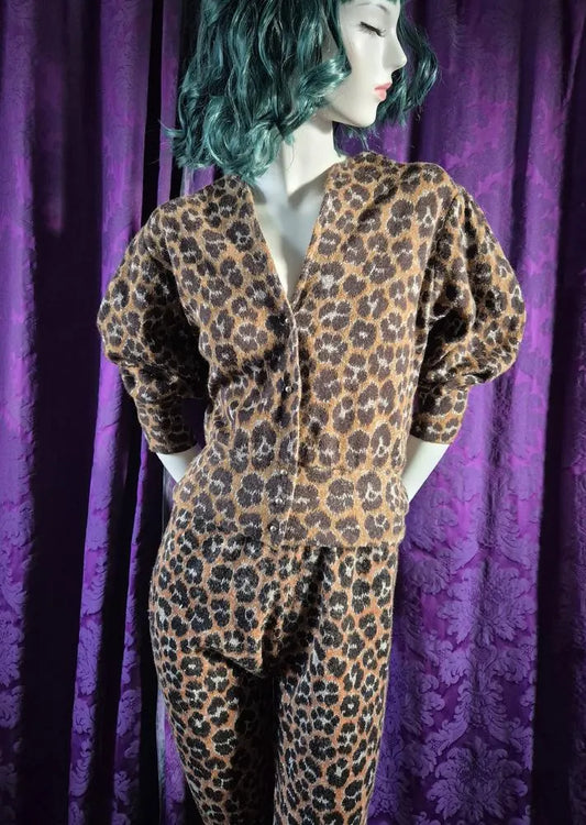 Leopard Lurex Knit Co-Ord
