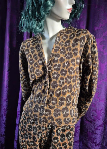 Leopard Lurex Knit Co-Ord