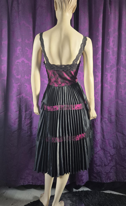 Betsey Johnson Y2K Satin & Lace Gothic Prom Dress