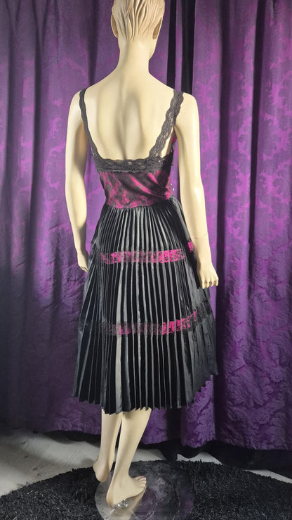 Betsey Johnson Y2K Satin & Lace Gothic Prom Dress