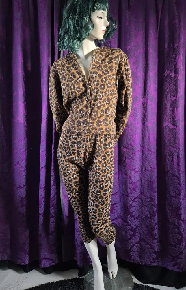 Leopard Lurex Knit Co-Ord