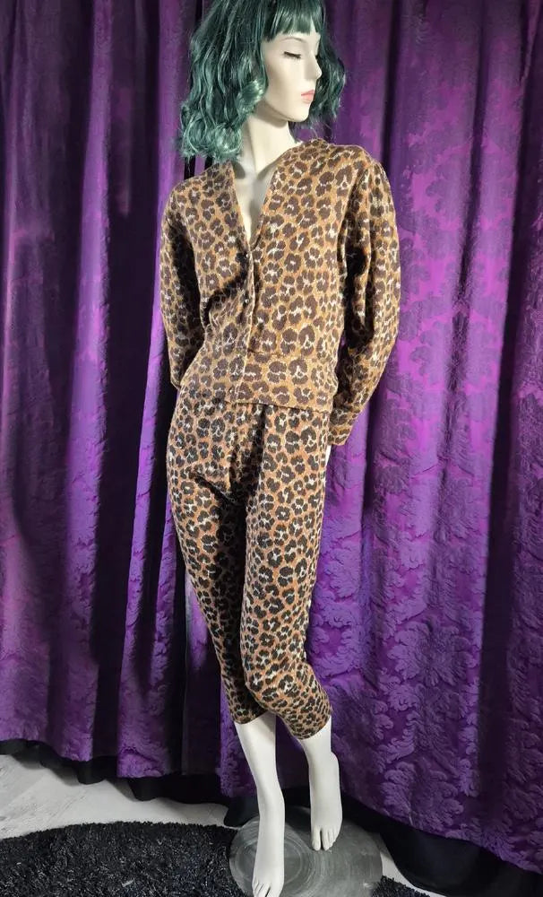 Leopard Lurex Knit Co-Ord