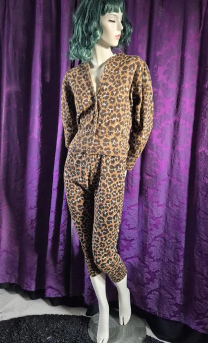Leopard Lurex Knit Co-Ord