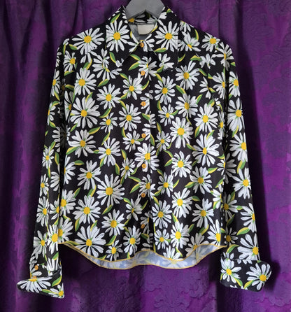 Vintage 1970s Daisy Print Blouse
