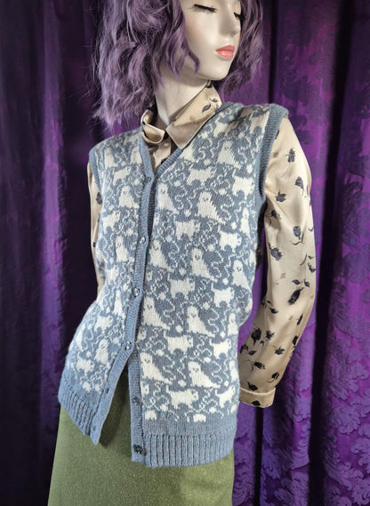 Vintage Kittens & Yarn Fair Isle Knit Gilet