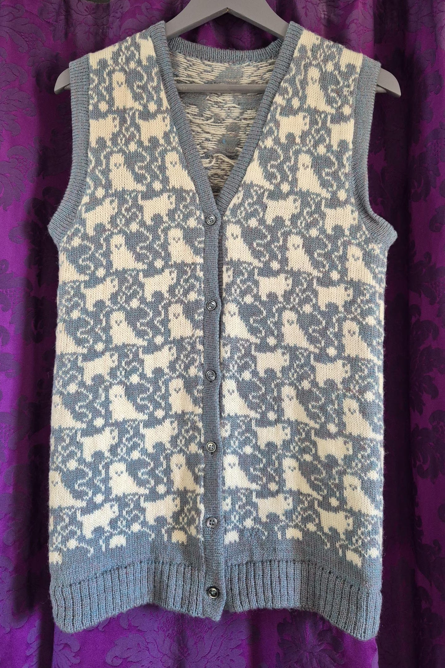 Vintage Kittens & Yarn Fair Isle Knit Gilet