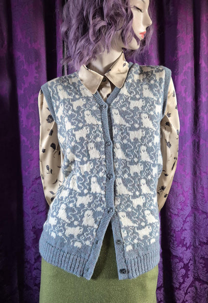 Vintage Kittens & Yarn Fair Isle Knit Gilet