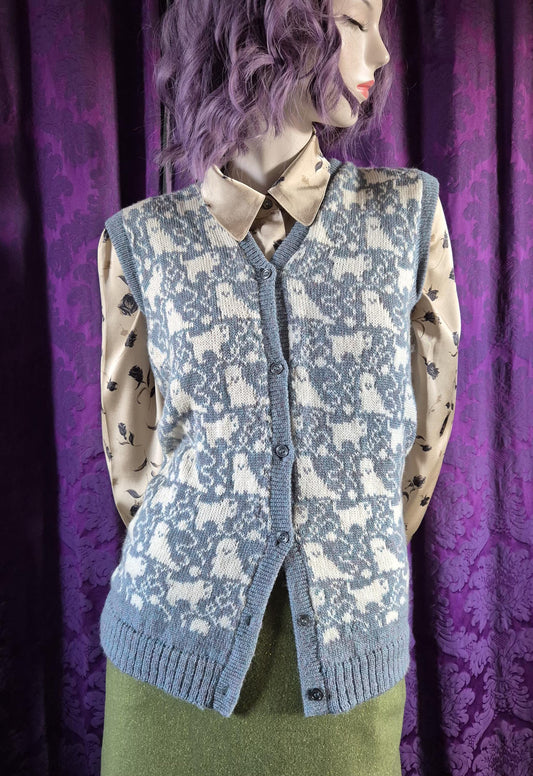 Vintage Kittens & Yarn Fair Isle Knit Gilet