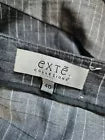 EXTÉ Collezione Grey Pinstripe Diagonal Inset Skirt