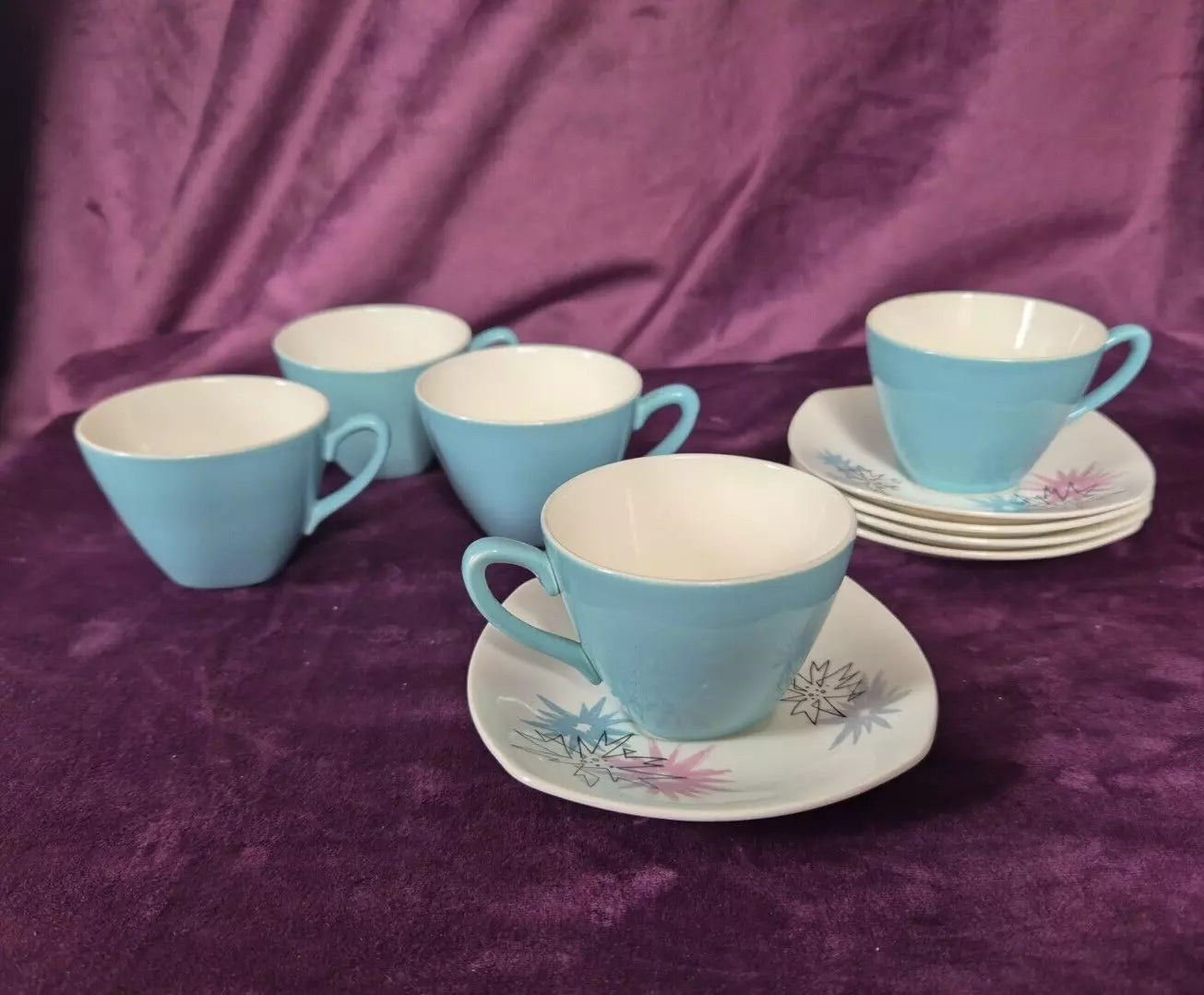 Vintage Midwinter Stylecraft "Quite Contrary" Coffee Set by Jessie Tait