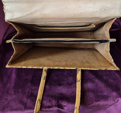 Vintage 1970s Snakeskin Satchell Handbag