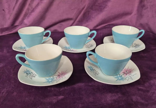 Vintage Midwinter Stylecraft "Quite Contrary" Coffee Set by Jessie Tait