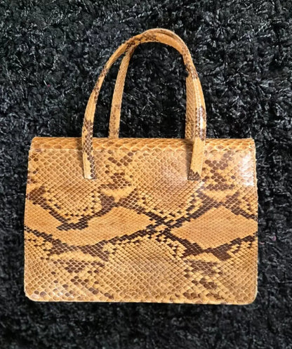 Vintage 1970s Snakeskin Satchell Handbag