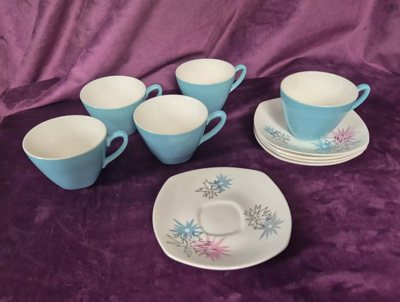Vintage Midwinter Stylecraft "Quite Contrary" Coffee Set by Jessie Tait